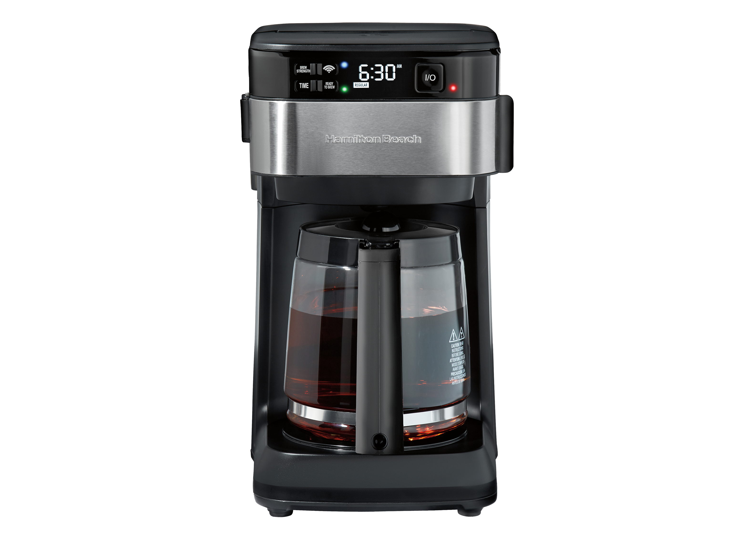 Hamilton Beach Works with Alexa Smart Coffee Maker, Programmable, 12 Cup  Capacity, Black and Stainless Steel (49350) – A Certified for Humans Device