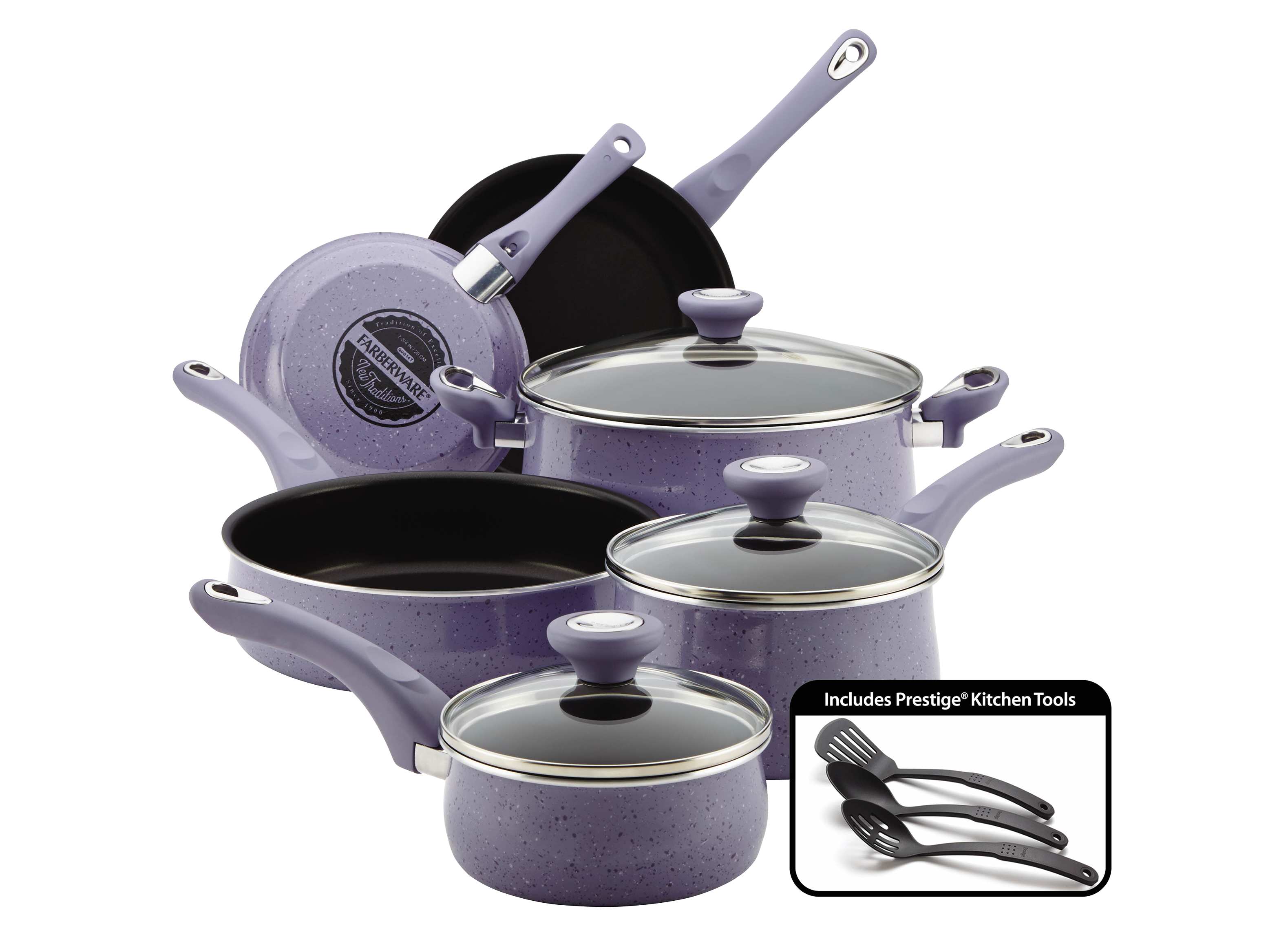 Farberware 4-Piece Nonstick Bakeware Set, Purple 