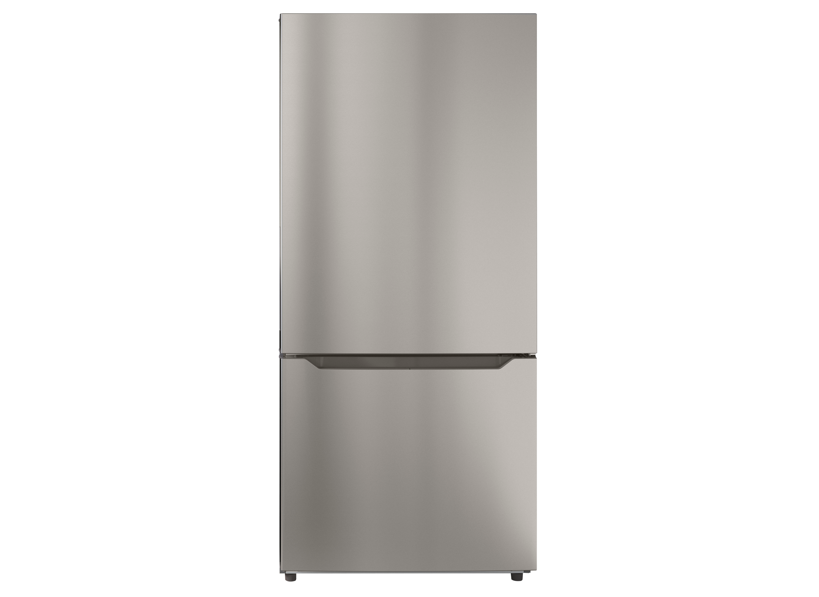 VÄLGRUNDAD Bottom-freezer refrigerator, Stainless steel, 19 cu.ft