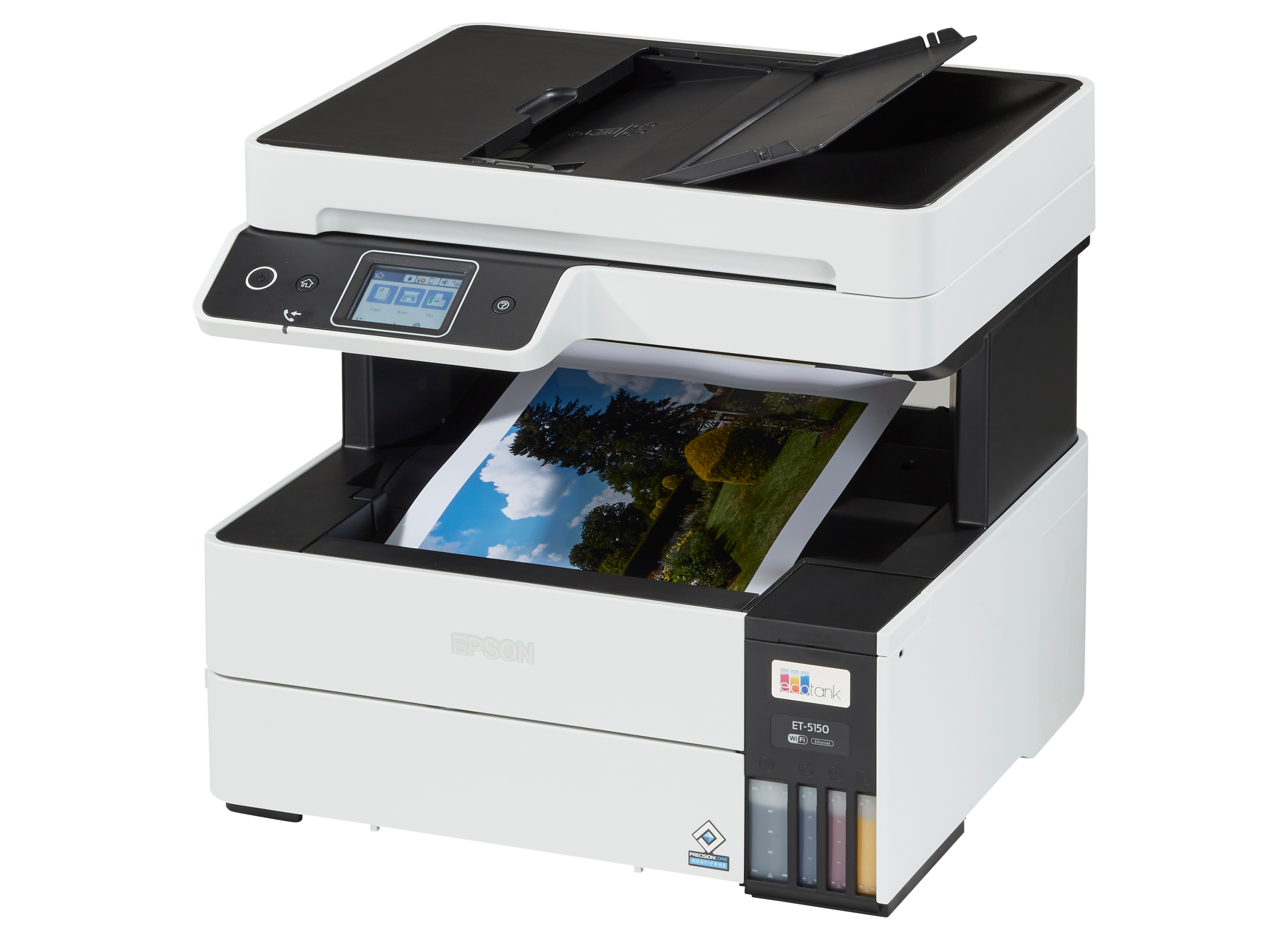 Epson EcoTank Pro ET-5150 Impresora inalámbrica a color todo en uno  Supertank con escáner, copiadora, alimentador automático de documentos,  grande