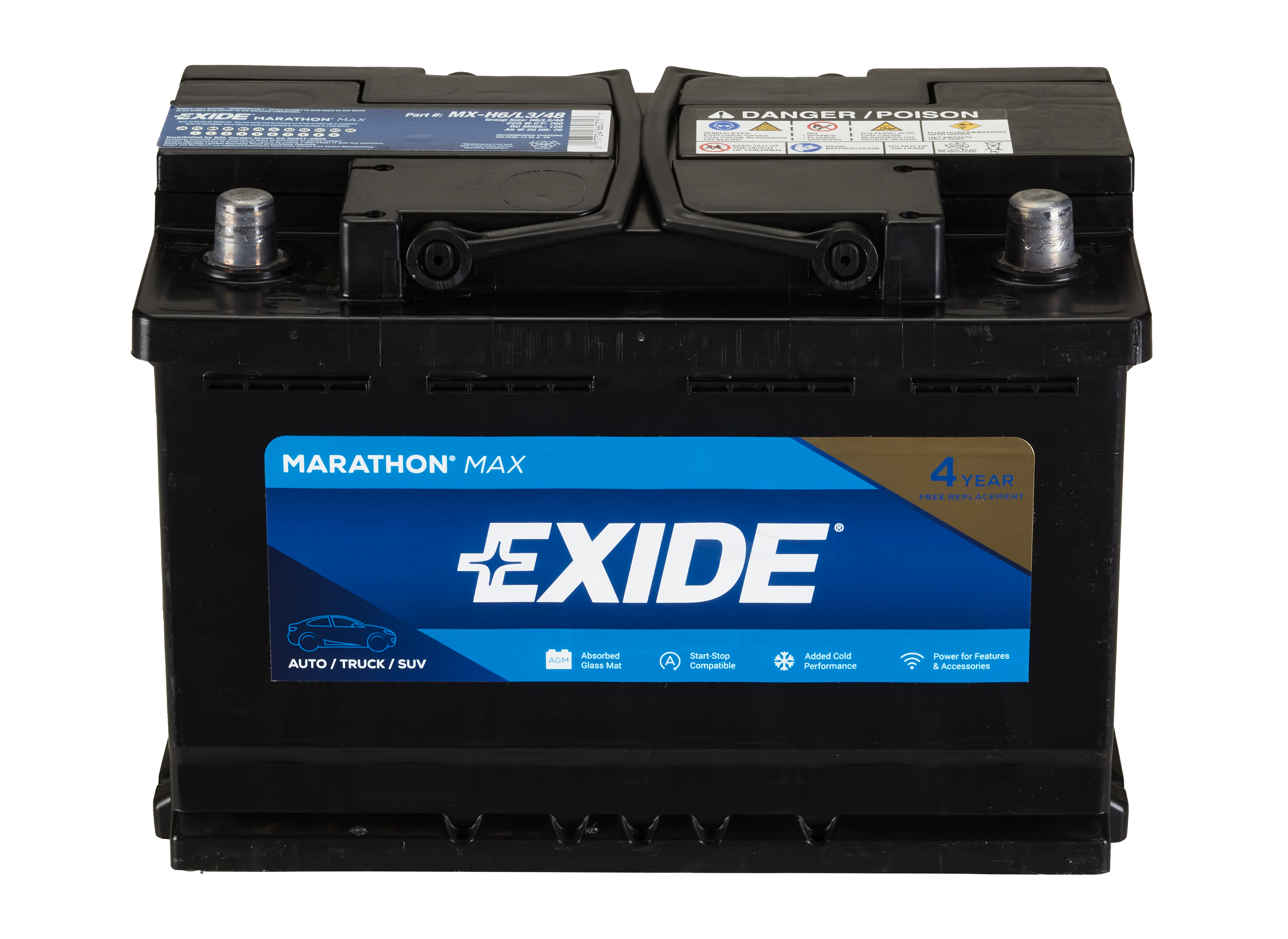 Exide Marathon Max AGM Group 51R MX51R-EX Battery