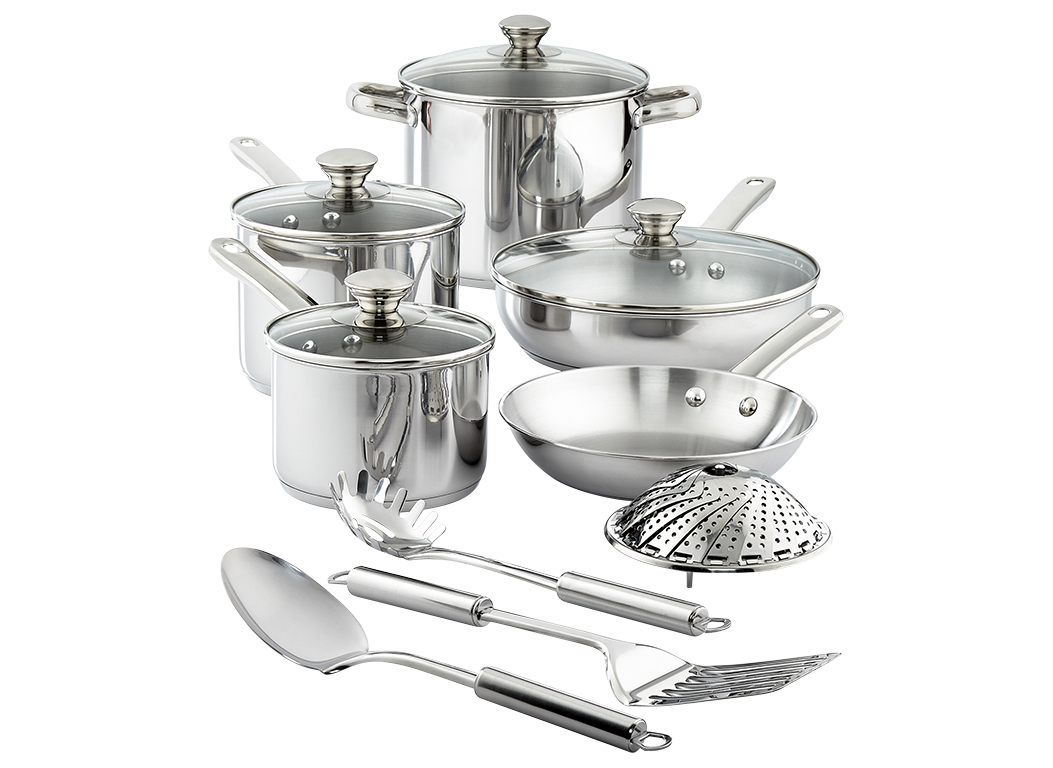 Tools of the Trade Stainless Steel 13-Pc. Cookware Set - Macy's