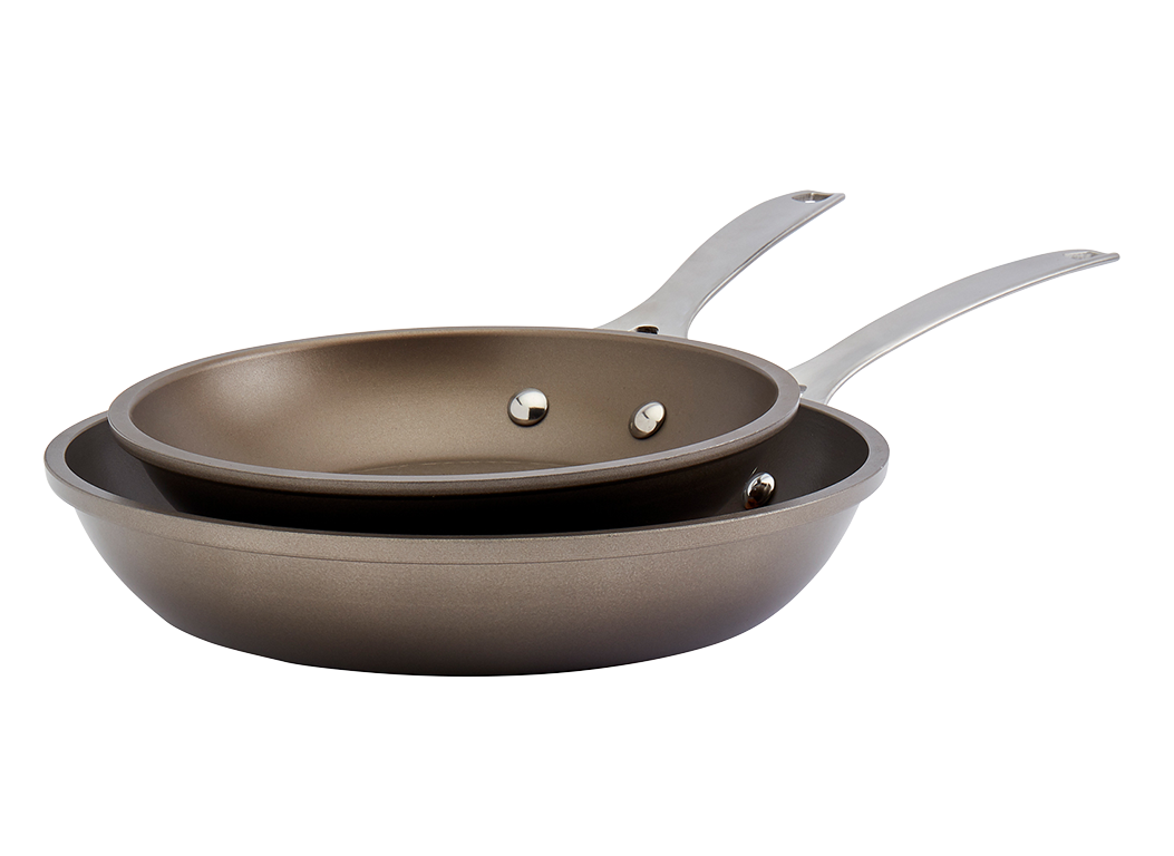 Food Network Textured Titanium 12-In. Nonstick Covered Deep Skillet, 12