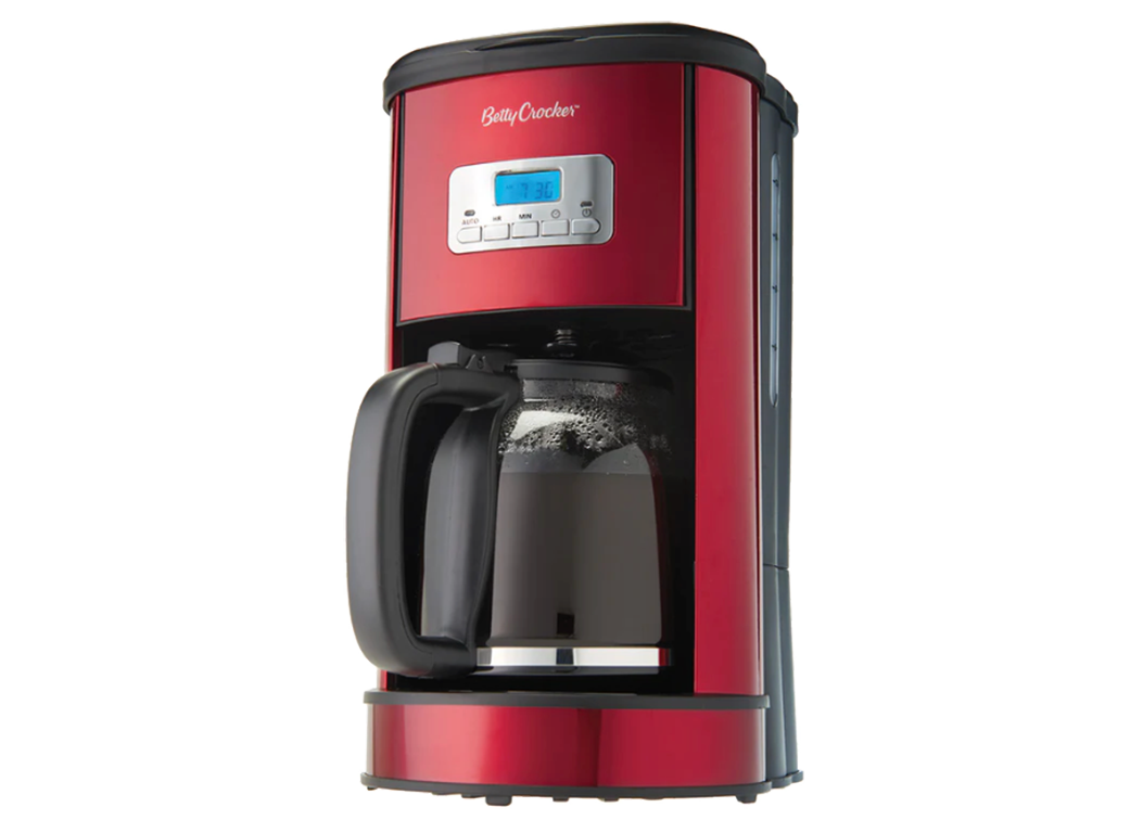 Betty Crocker 12-Cup Red Metallic Residential Drip Coffee Maker in the Coffee  Makers department at