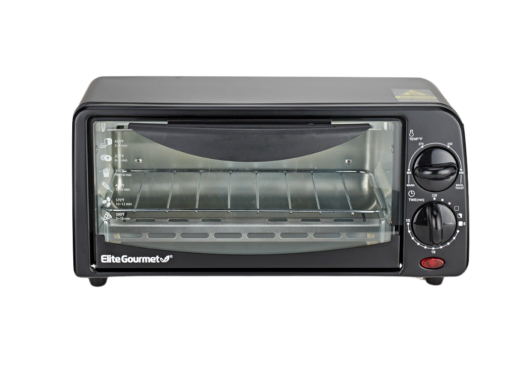 Elite Gourmet ETO236 Personal 2 Slice Countertop Toaster Oven with 15  Minute Tim