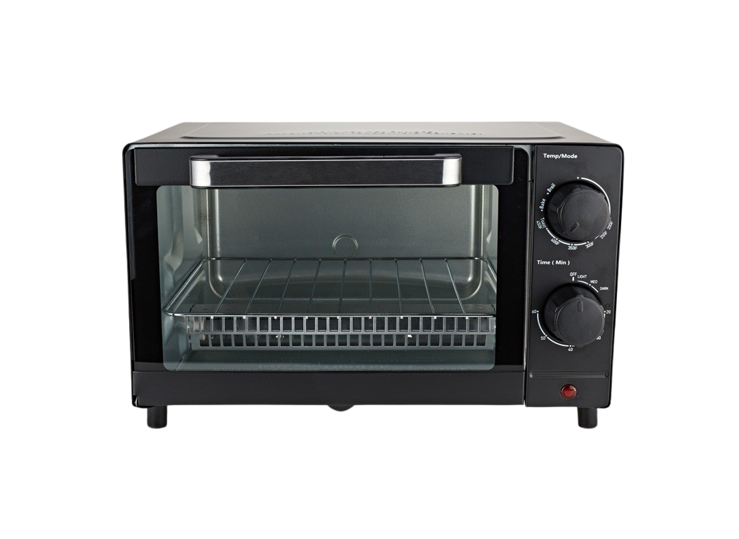 Mainstays MS54100112163 4 Slice Toaster Oven With 3 Setting, Baking Rack &  Pan
