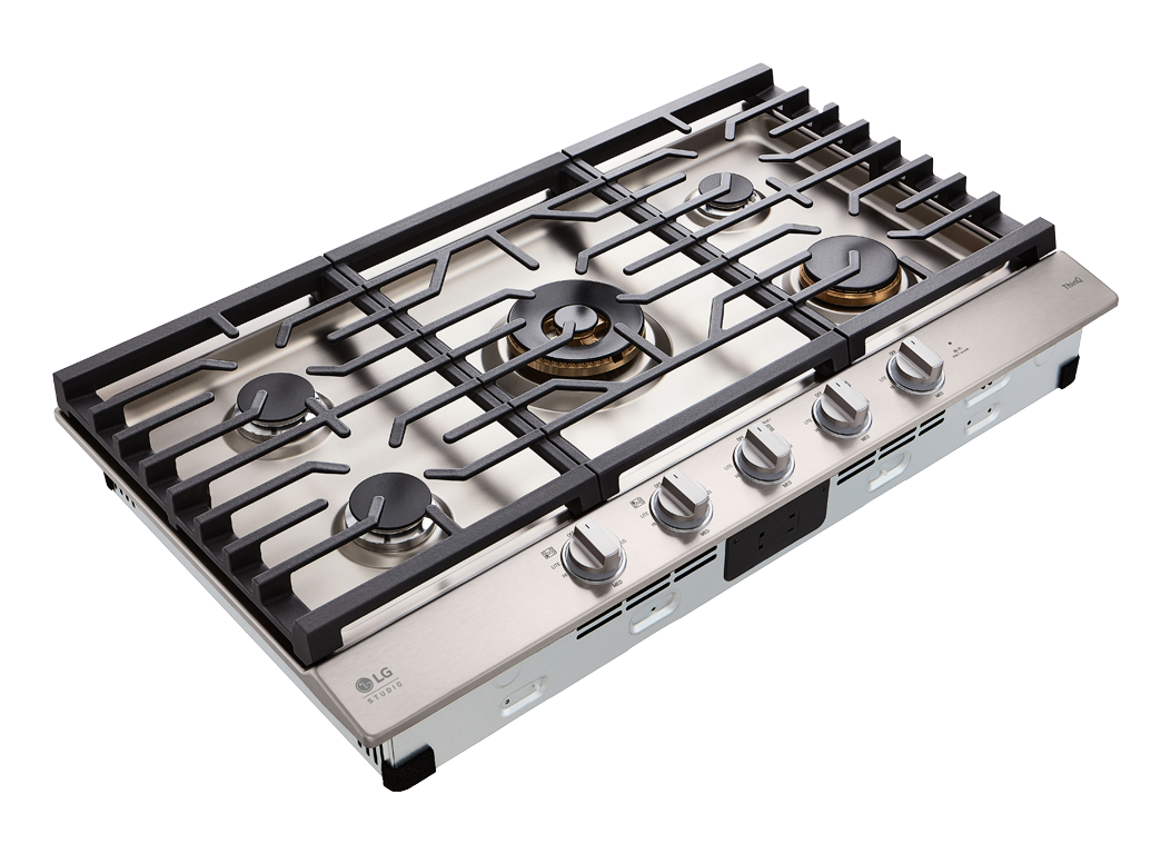 CBGS3628S LG Studio 36 Gas Cooktop with Griddle and Cast Iron Grates -  Stainless Steel