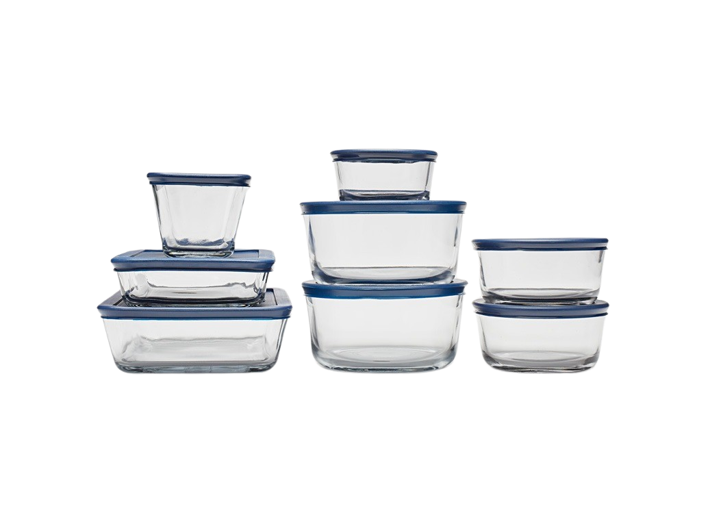 食器 ANCHOR HOCKING Anchor Hocking 16pc Glass Food Storage Container Set Food Storage