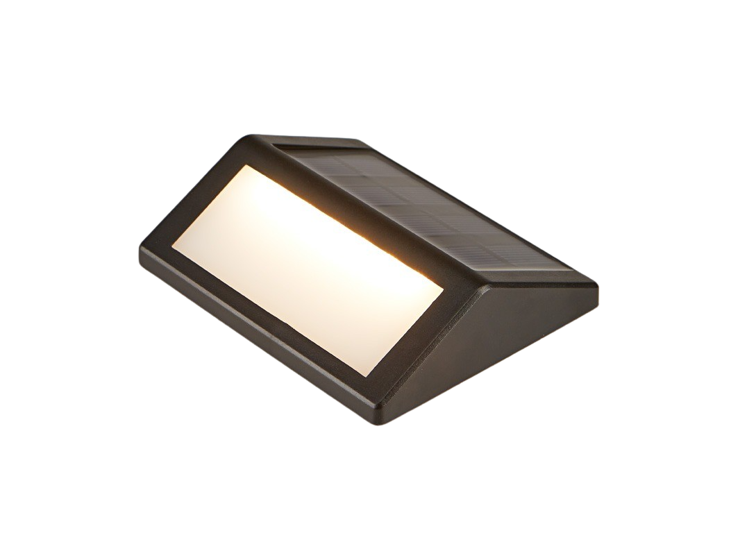 Hampton Bay Black LED Outdoor Solar Stair Light Outdoor Lighting