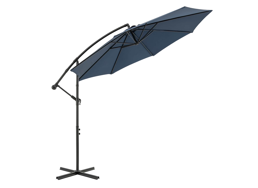 best choice 10 ft patio umbrella Best Choice Products 10 ft. Aluminum Offset Round Cantilever Patio Umbrella  with Easy Tilt Adjustment in Resort Blue SKY7434
