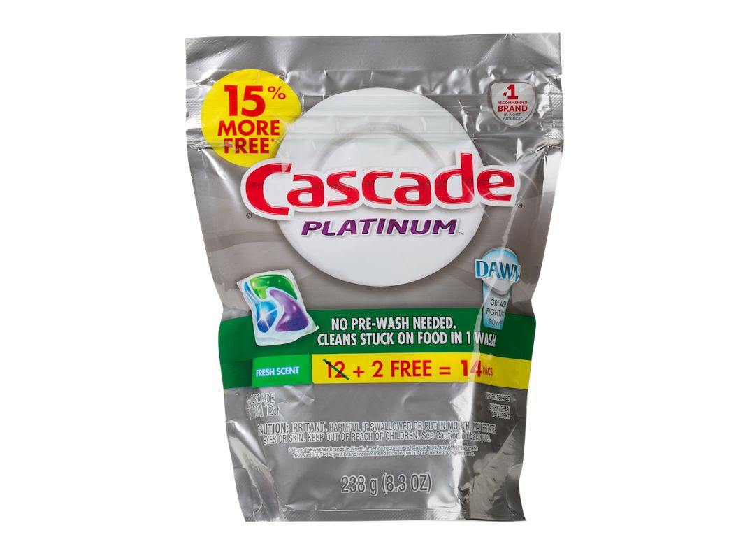 Cascade Platinum ActionPacs with Dawn Dishwasher Detergent Consumer