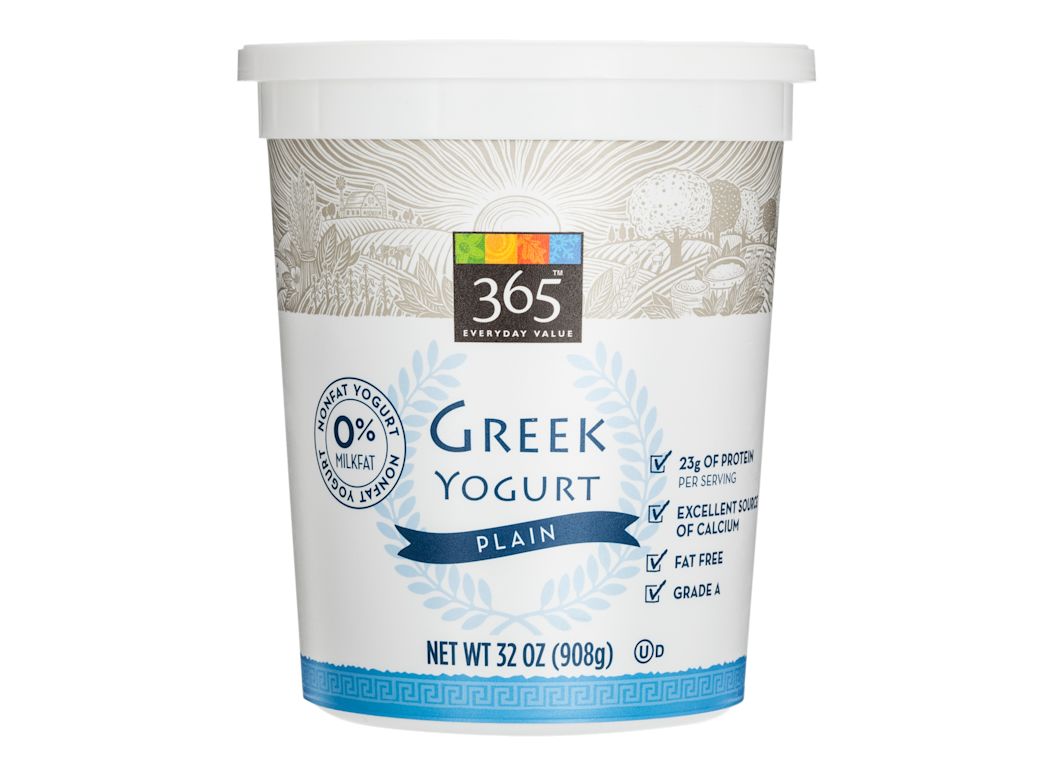 365 Everyday Value (Whole Foods) Organic Plain Fat Free Greek Yogurt
