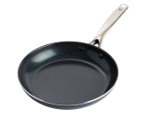 MasterClass Eco Induction Frying Pan with Healthier Ceramic Chemical Free  Non Stick, Large, Aluminium/Iron, Black/Blue, 30 cm