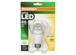Sylvania 10-Watt 60W Equivalent A19 Soft White Dimmable LED