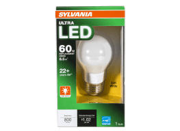 Sylvania 8.5 Watt 60W Equivalent A19 Soft White Dimmable LED