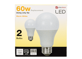 Utilitech 9 Watt 60W Equivalent A19 Warm White LED