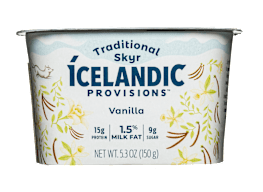 Icelandic Provisions 1.5% Milk Fat Traditional Skyr Yogurt Vanilla