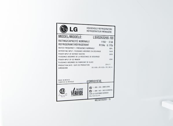 LG LSXS26326S Refrigerator - Consumer Reports
